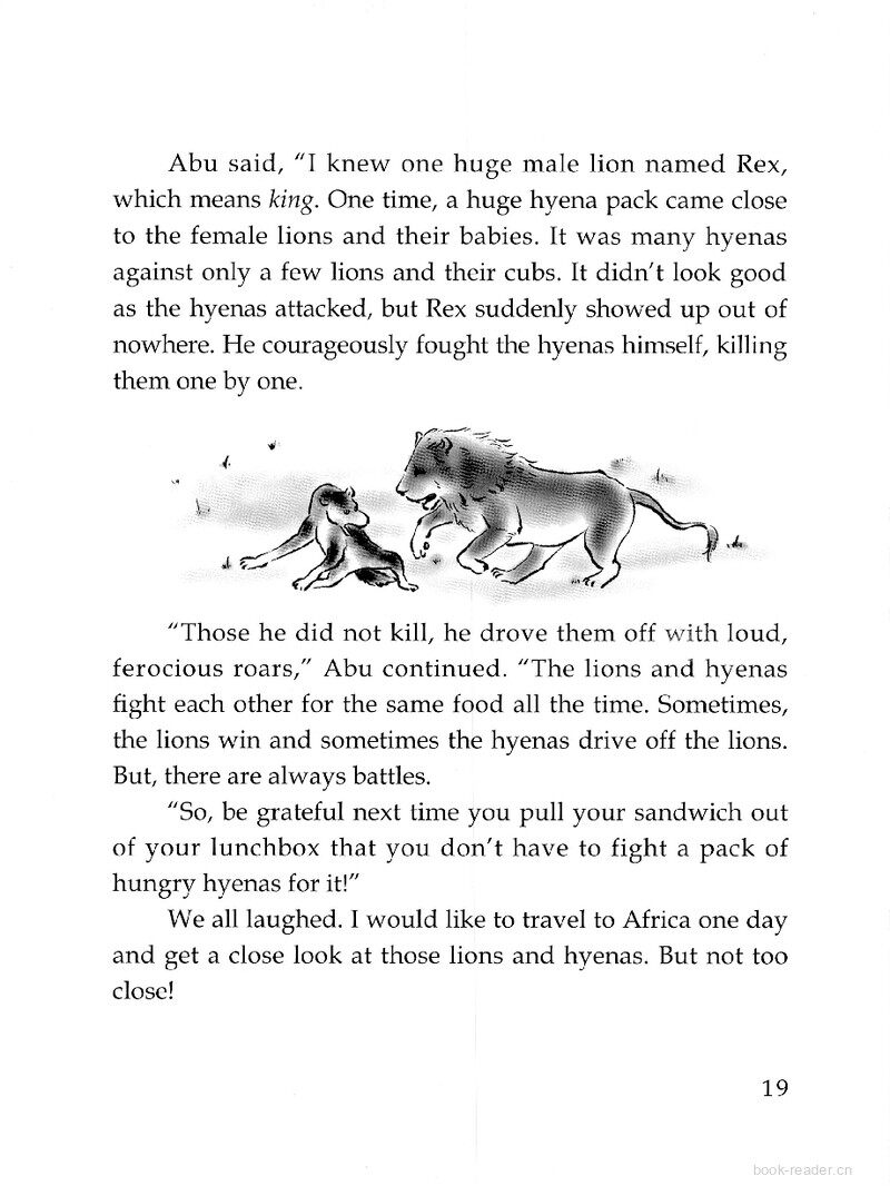 The Lions and the Hyenas绘本故事第3页