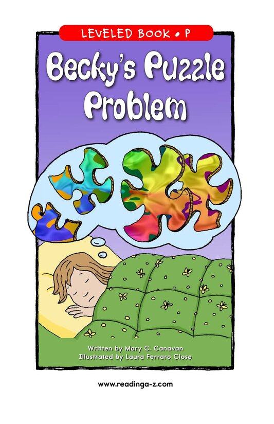 Becky's Puzzle Problem绘本故事第2页