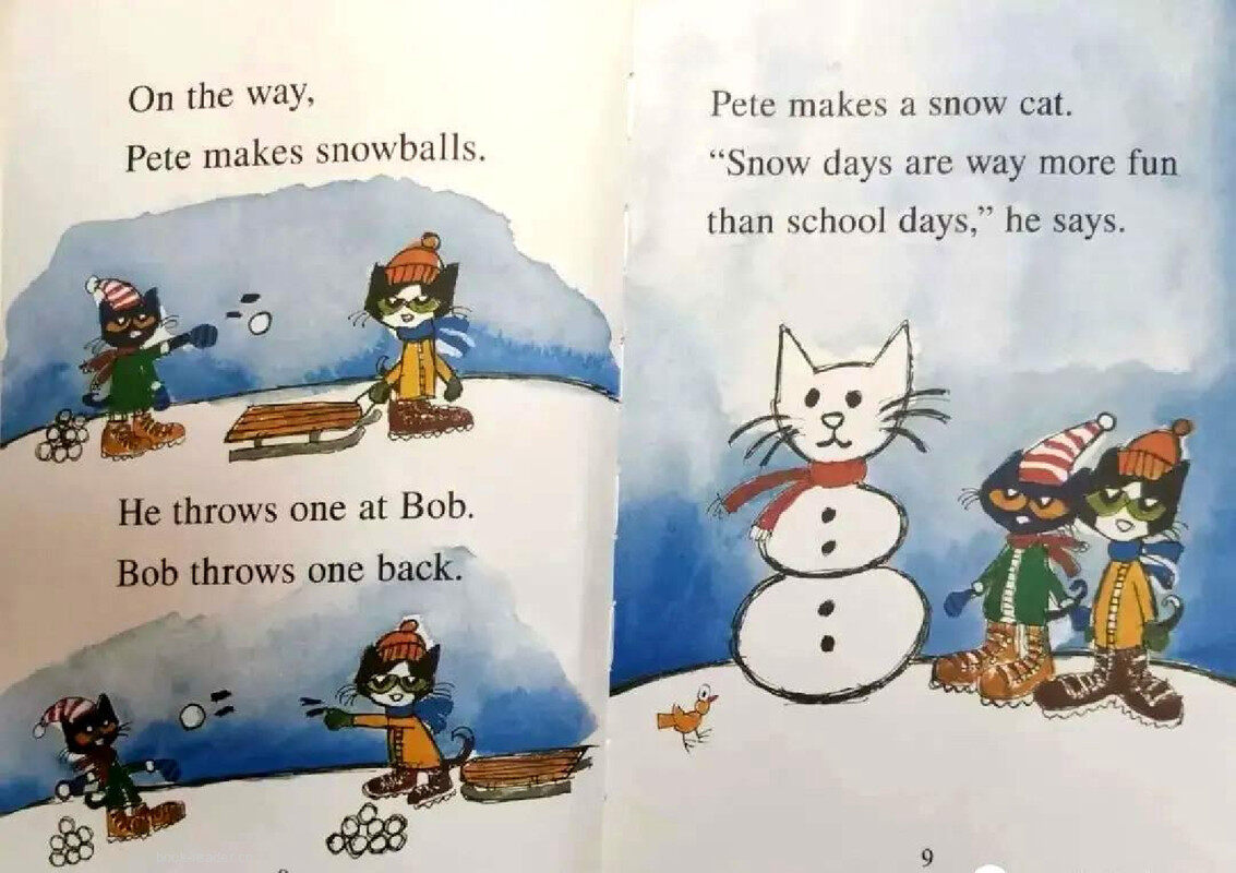 Pete The Cat Snow Daze绘本故事第5页