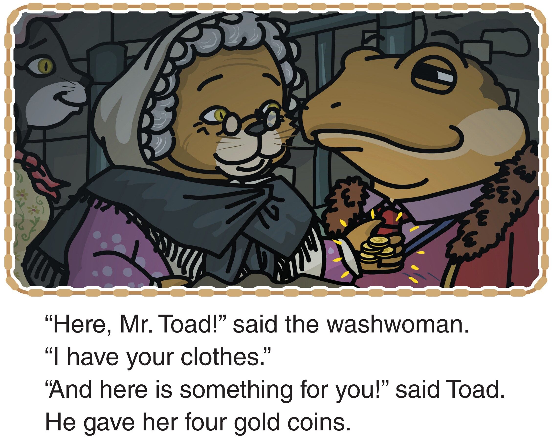Toad and the Washwoman绘本故事第4页