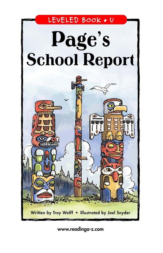 Page's School Report绘本故事第2页