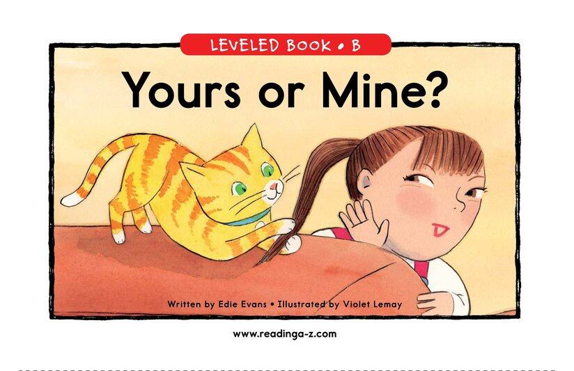 Yours or Mine绘本故事第2页