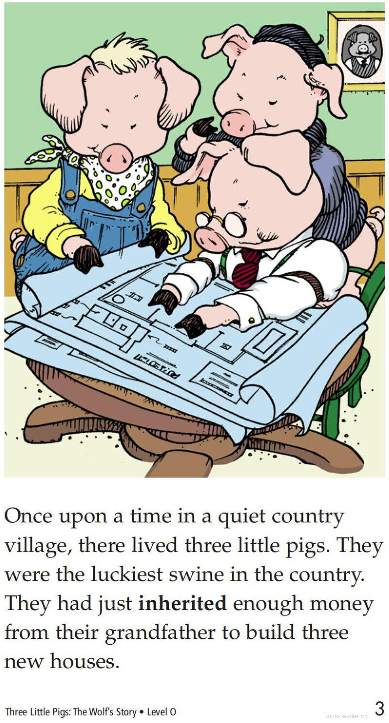 Three Little Pigs The Wolf's Story绘本故事第3页