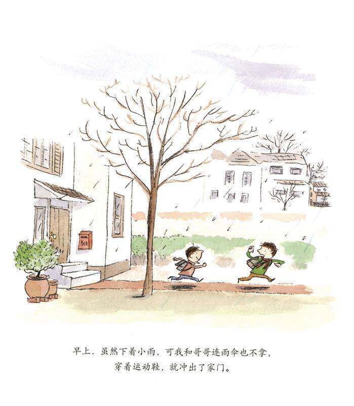 暖房子国际精选绘本·小哥俩：雪天回家路绘本故事第2页