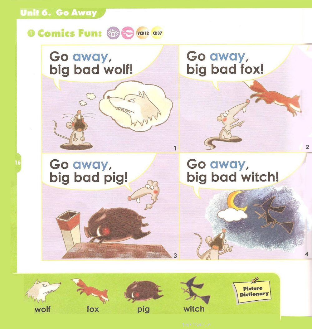 6 Go Away绘本故事第2页
