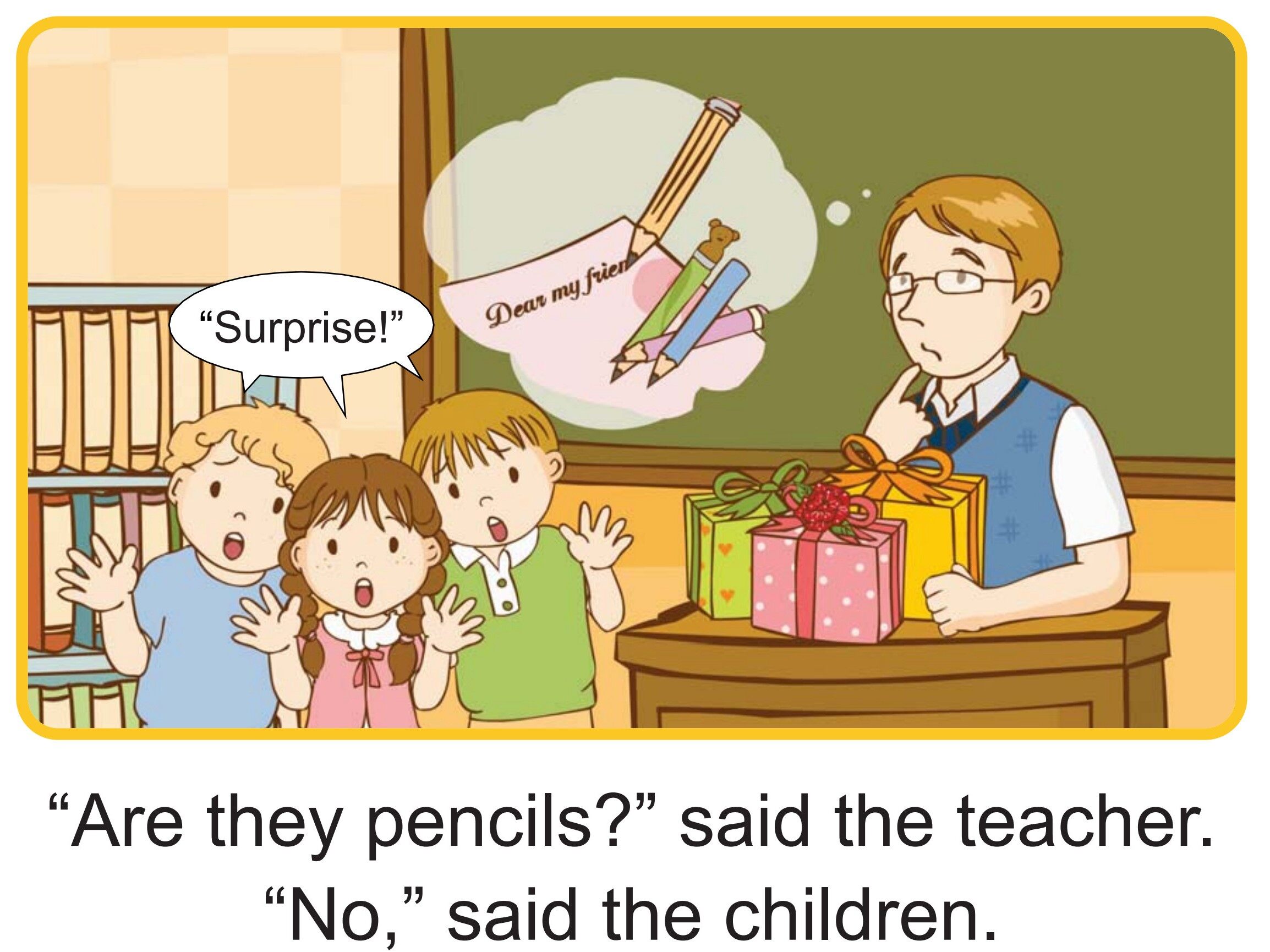Surprise, Teacher!绘本故事第2页