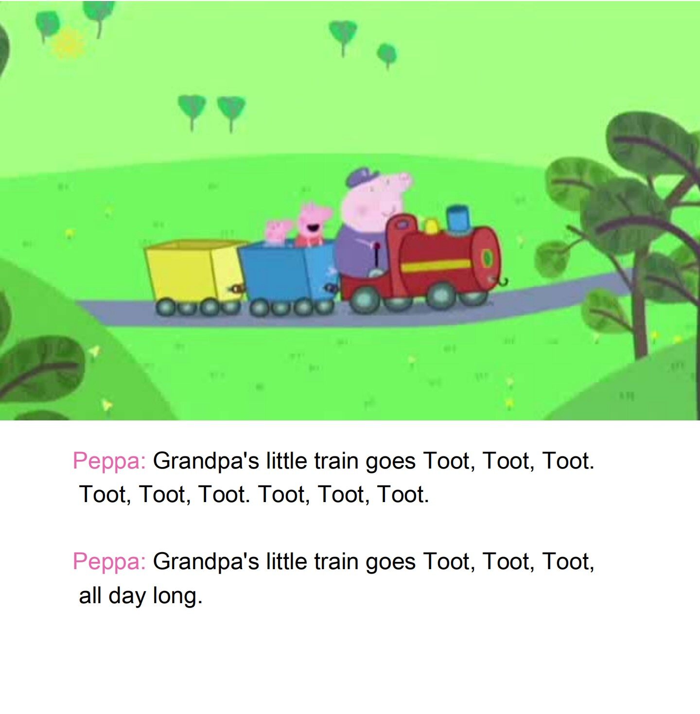 Grandpa Pig's Train to the Rescue绘本故事第4页