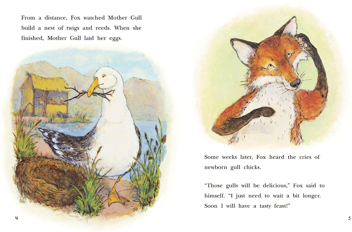 The Fox and the Gulls绘本故事第4页