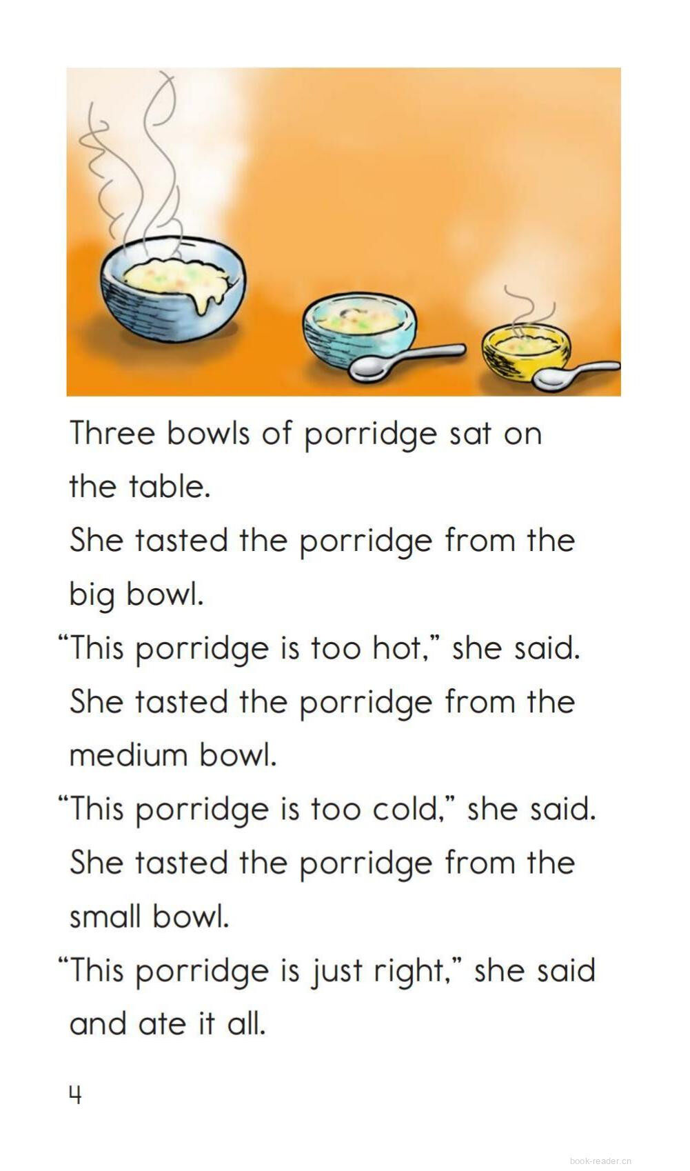 Goldilocks and the Other Three Bears绘本故事第4页