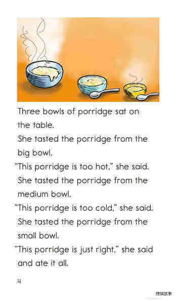 Goldilocks and the Other Three Bears绘本故事第4页