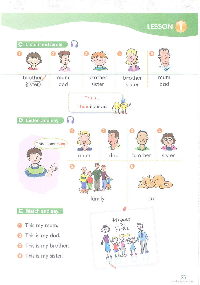 6 This is my family绘本故事第3页