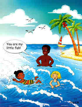 Aba Loves to Swim绘本故事第3页