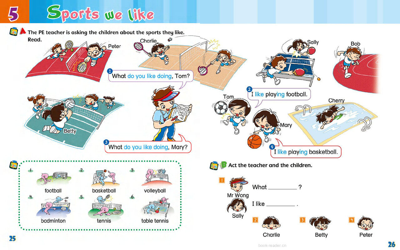 5 Sports we like绘本故事第3页