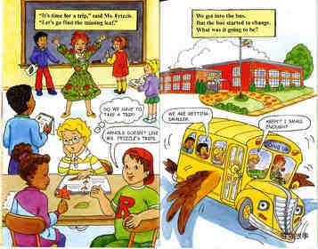 Magic School Bus Wild Leaf Ride绘本故事第5页