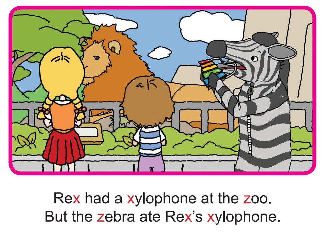 'X', 'Z' words -  Rex at the Zoo绘本故事第2页