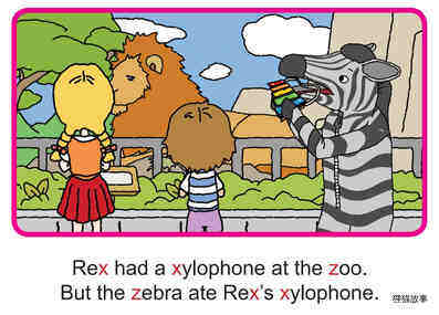 'X', 'Z' words -  Rex at the Zoo绘本故事第2页