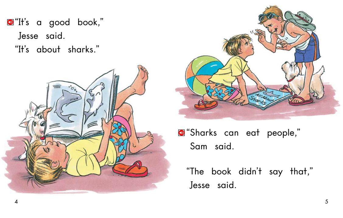 At the Beach绘本故事第4页