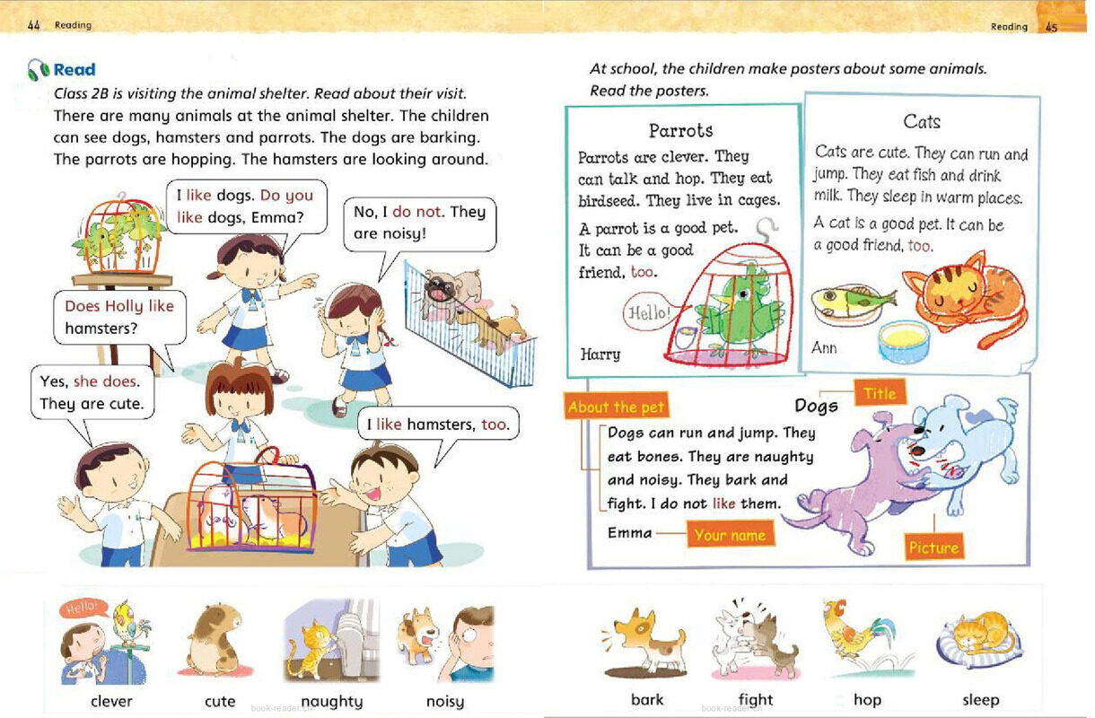 2B Unit 6 Pets can be good friends绘本故事第3页