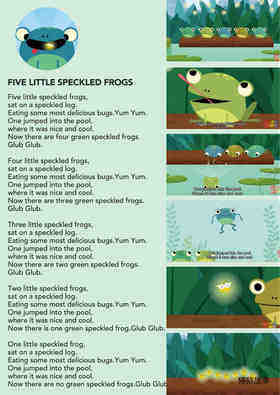 Five Little Speckled Frogs绘本故事第2页