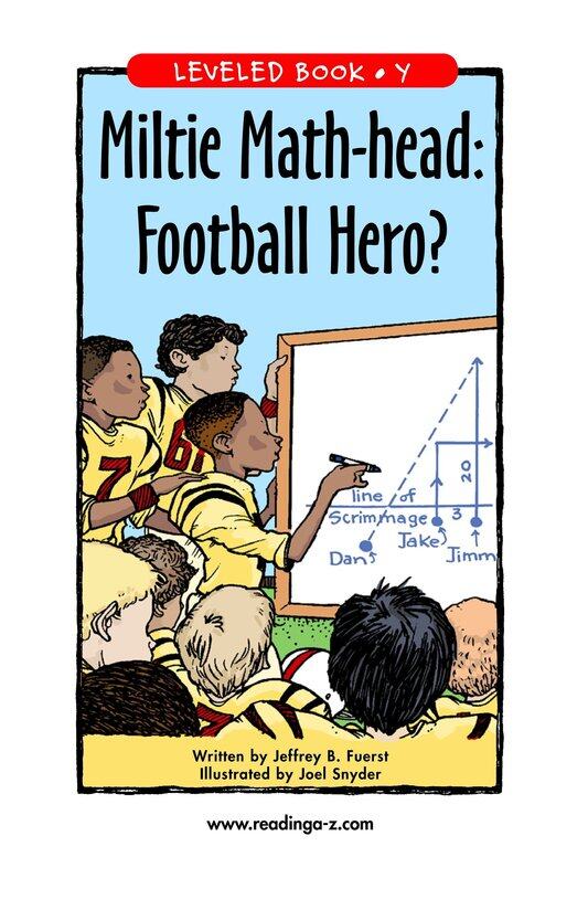Miltie Math head Football Hero绘本故事第2页