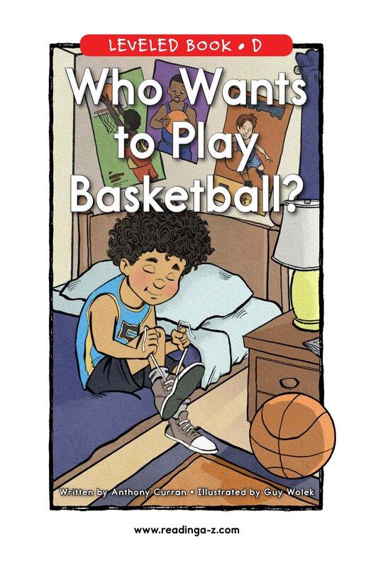 Who Wants to Play Basketball绘本故事第2页