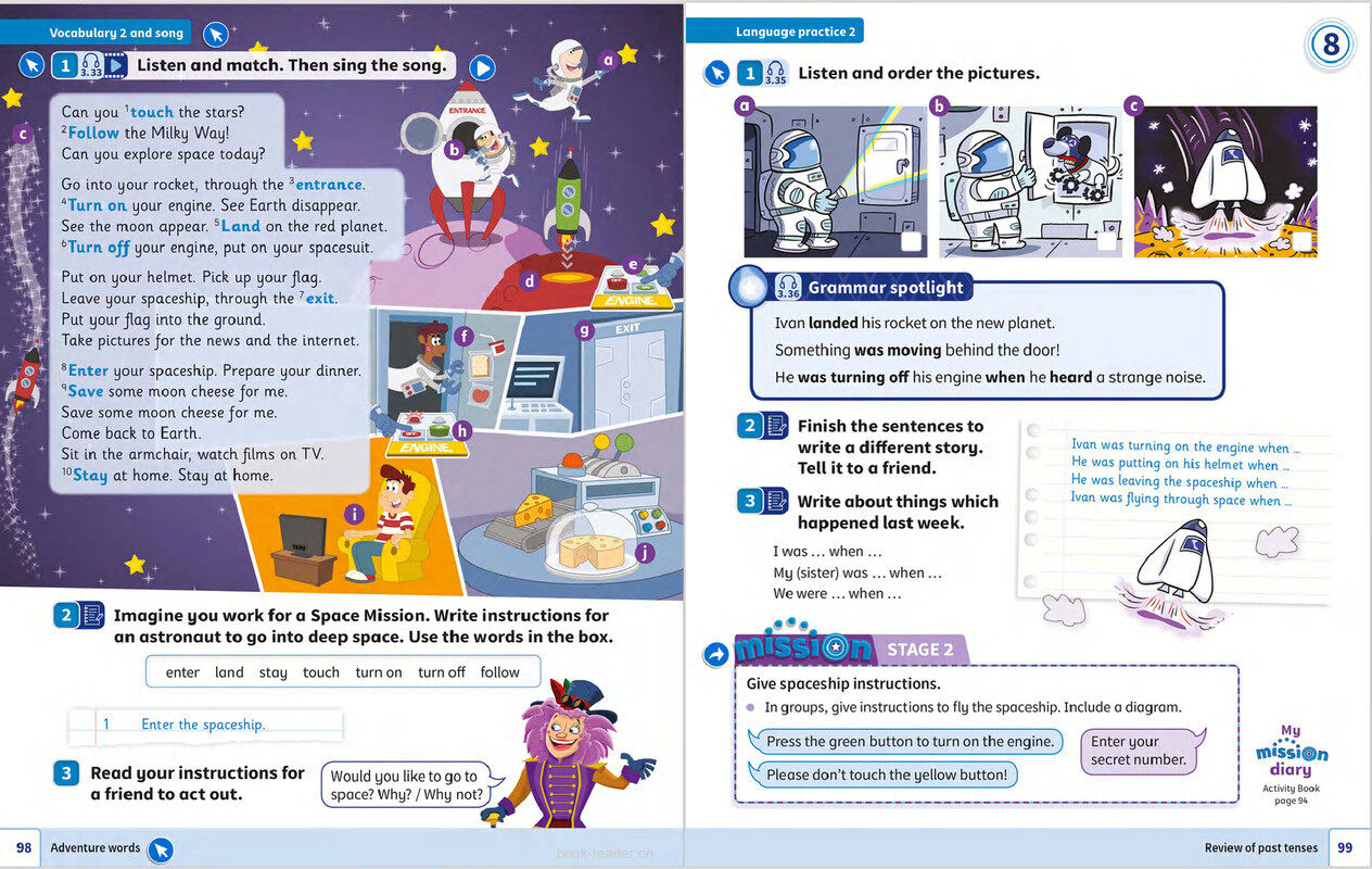 08 Space travel绘本故事第4页