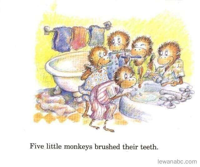 (2周)Five Little Monkeys Jumping on the Bed绘本故事第5页