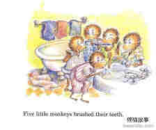 (2周)Five Little Monkeys Jumping on the Bed绘本故事第5页