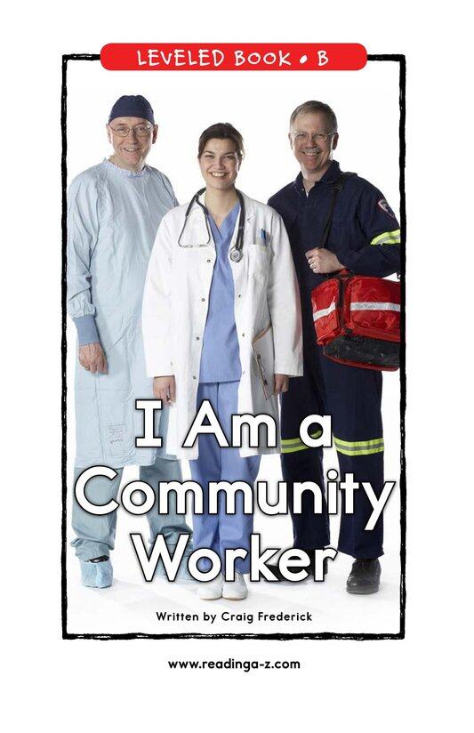 I Am a Community Worker绘本故事第2页