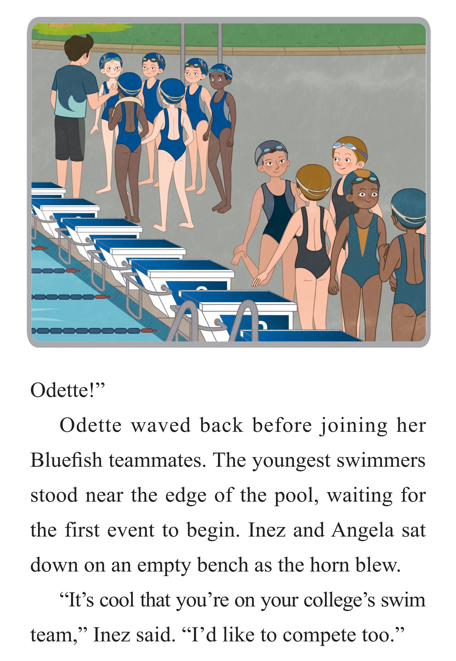 Swimming to Win绘本故事第5页