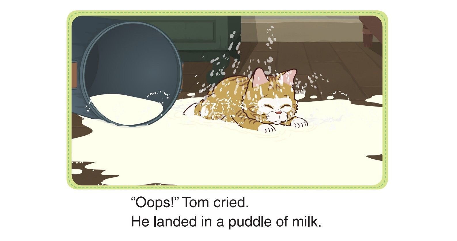 Tom Kitten Drinks Milk -Milk Spills绘本故事第3页