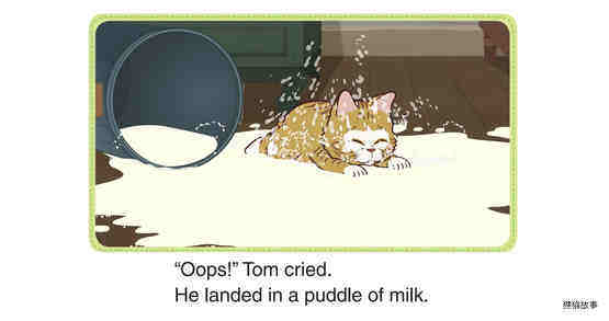 Tom Kitten Drinks Milk -Milk Spills绘本故事第3页