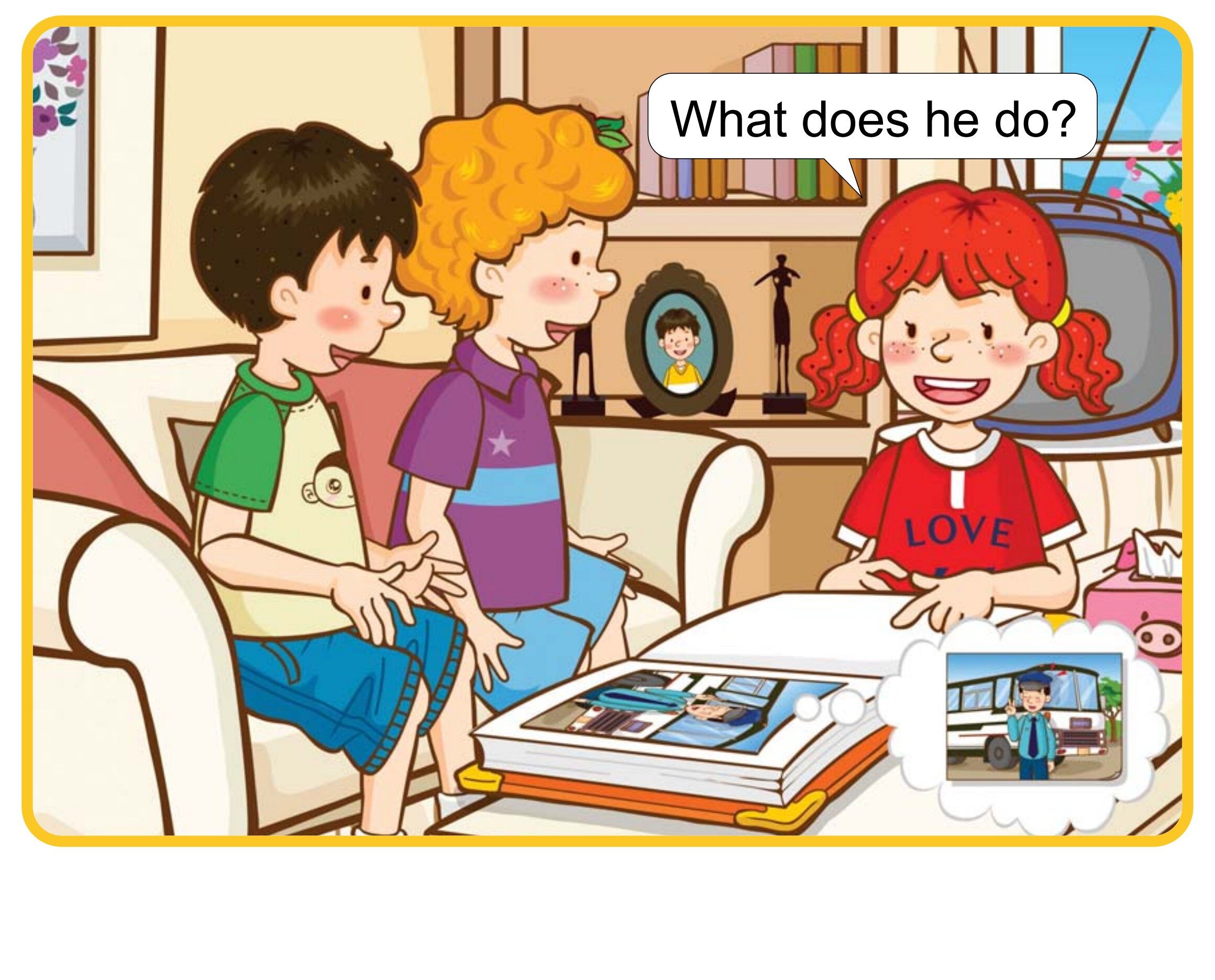 What Does He Do?绘本故事第4页