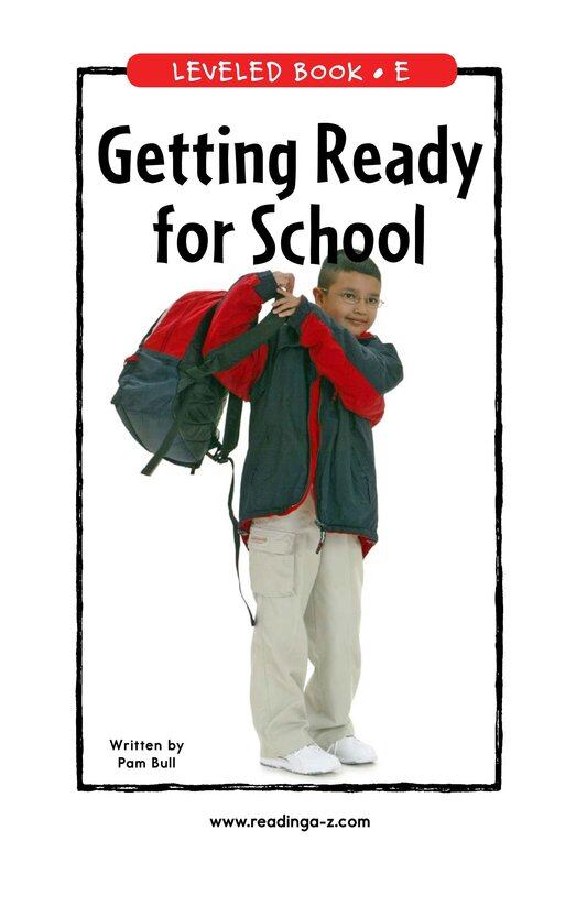 Getting Ready for School绘本故事第2页