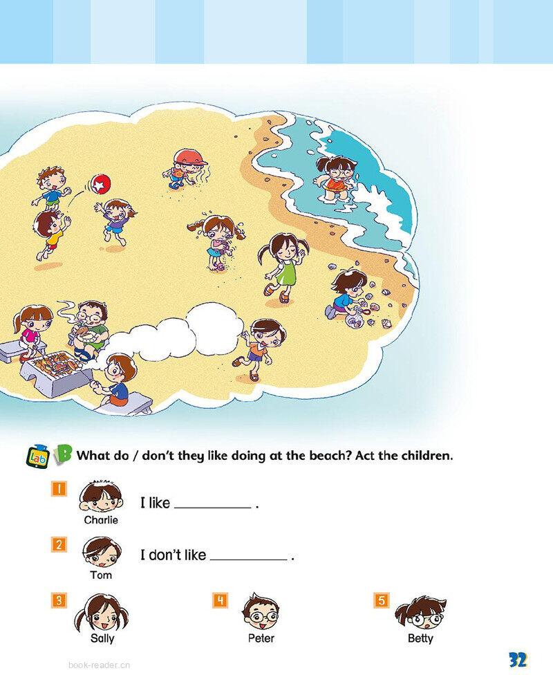 6 A trip to the beach绘本故事第4页