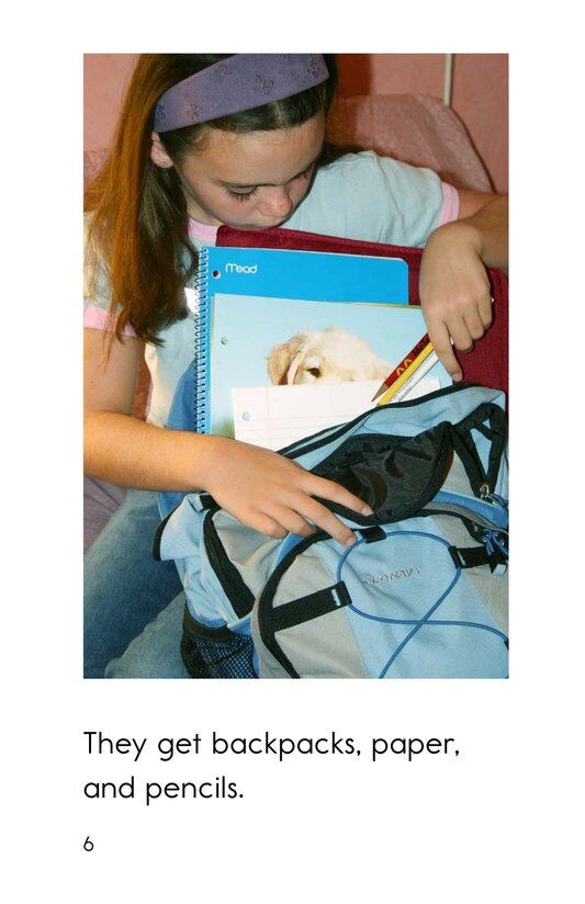 Getting Ready for School绘本故事第5页