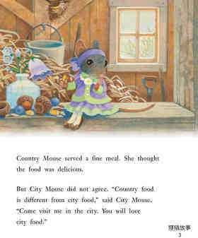 The City Mouse And The Country Mouse绘本故事第4页