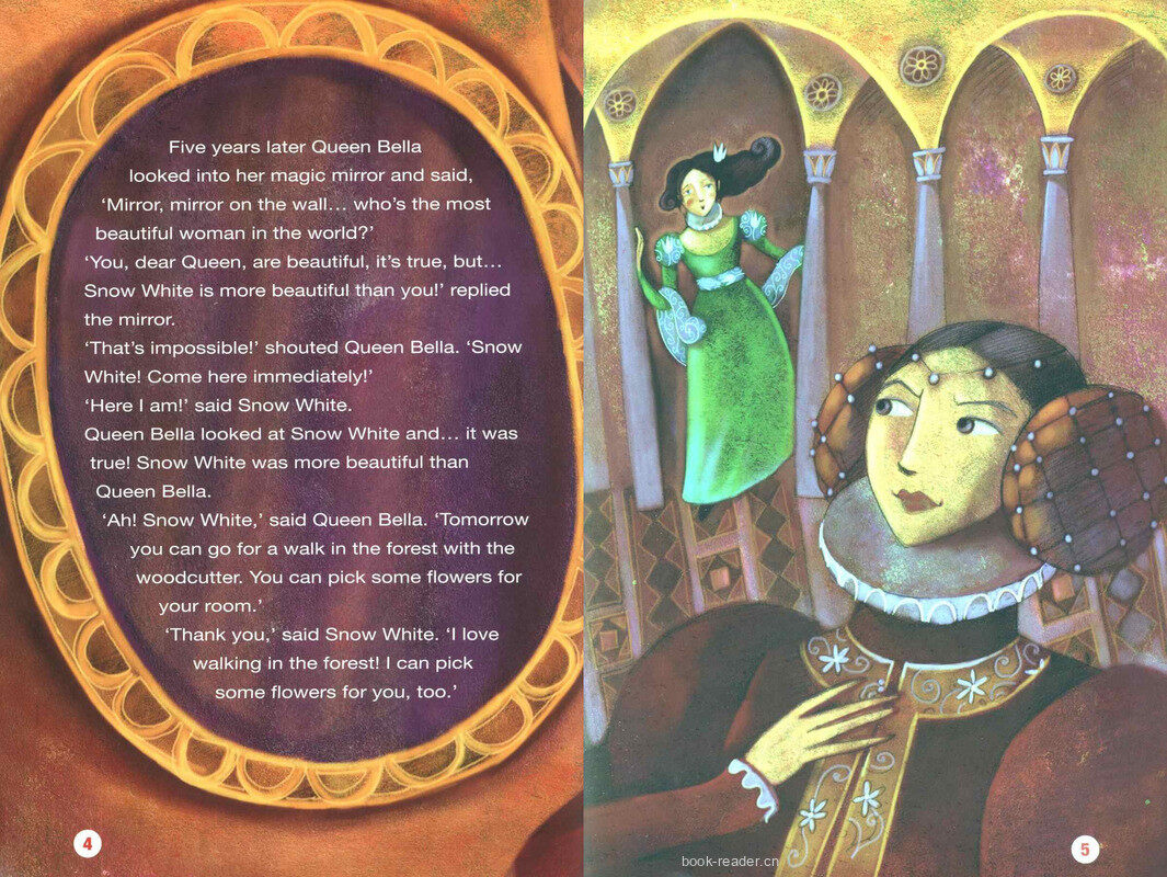 Snow White and the Seven Dwarfs绘本故事第4页