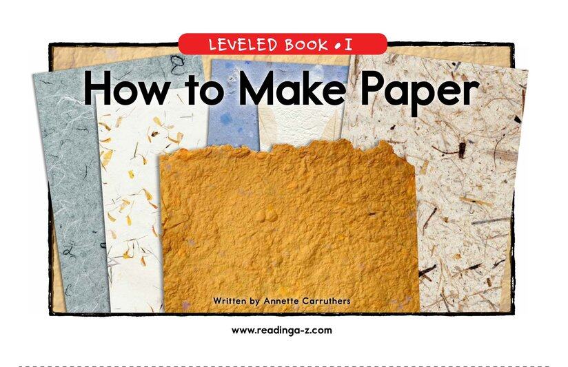 How to Make Paper绘本故事第2页