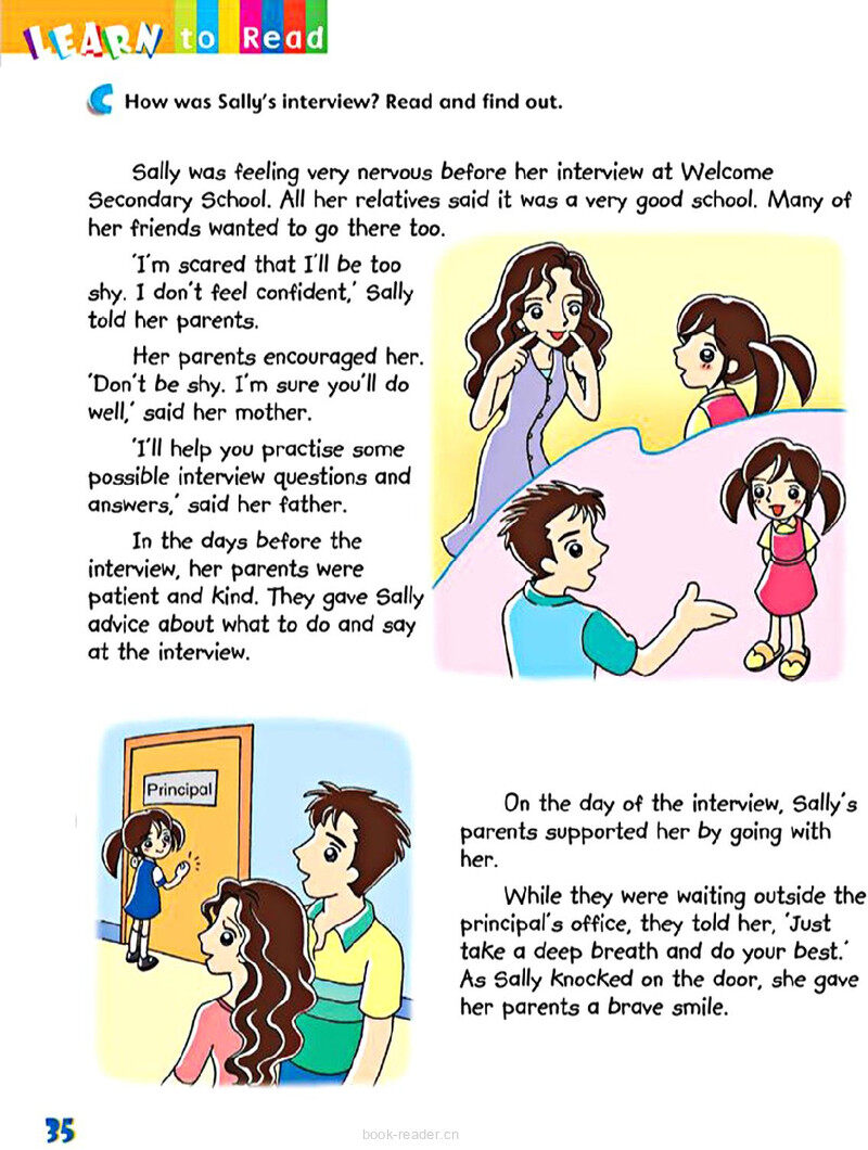 5 An interview for a new school绘本故事第5页