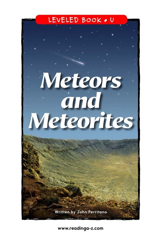 Meteors and Meteorites绘本故事第2页