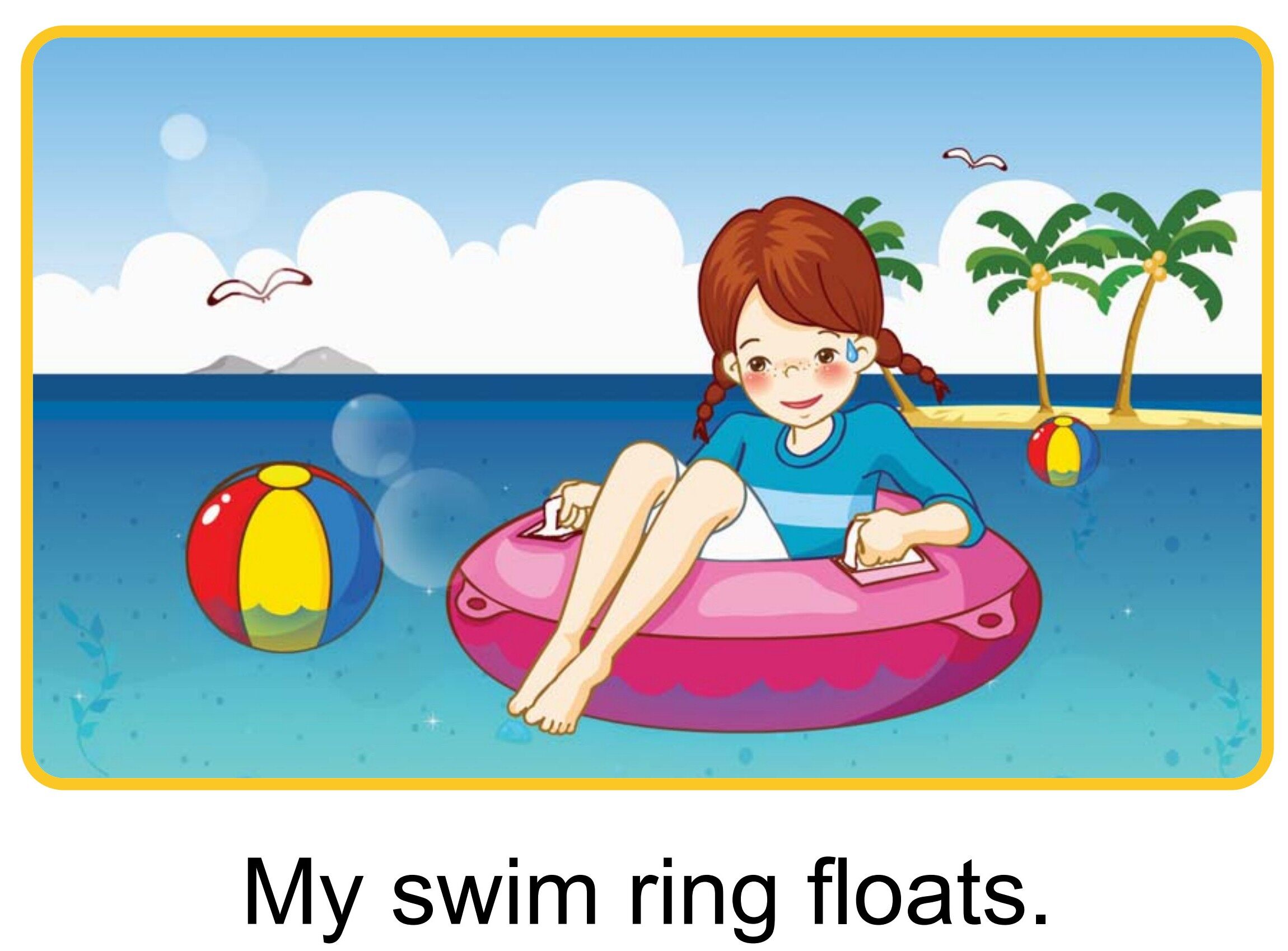 At the Beach绘本故事第5页