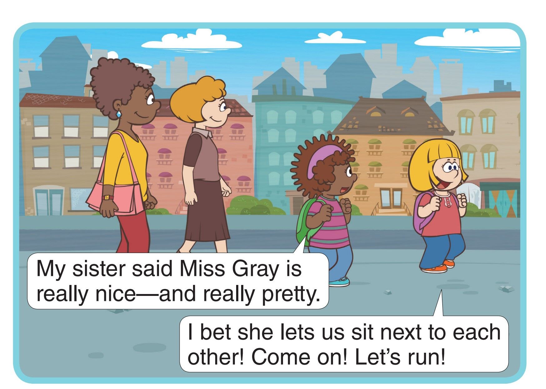 The First Day of School绘本故事第4页