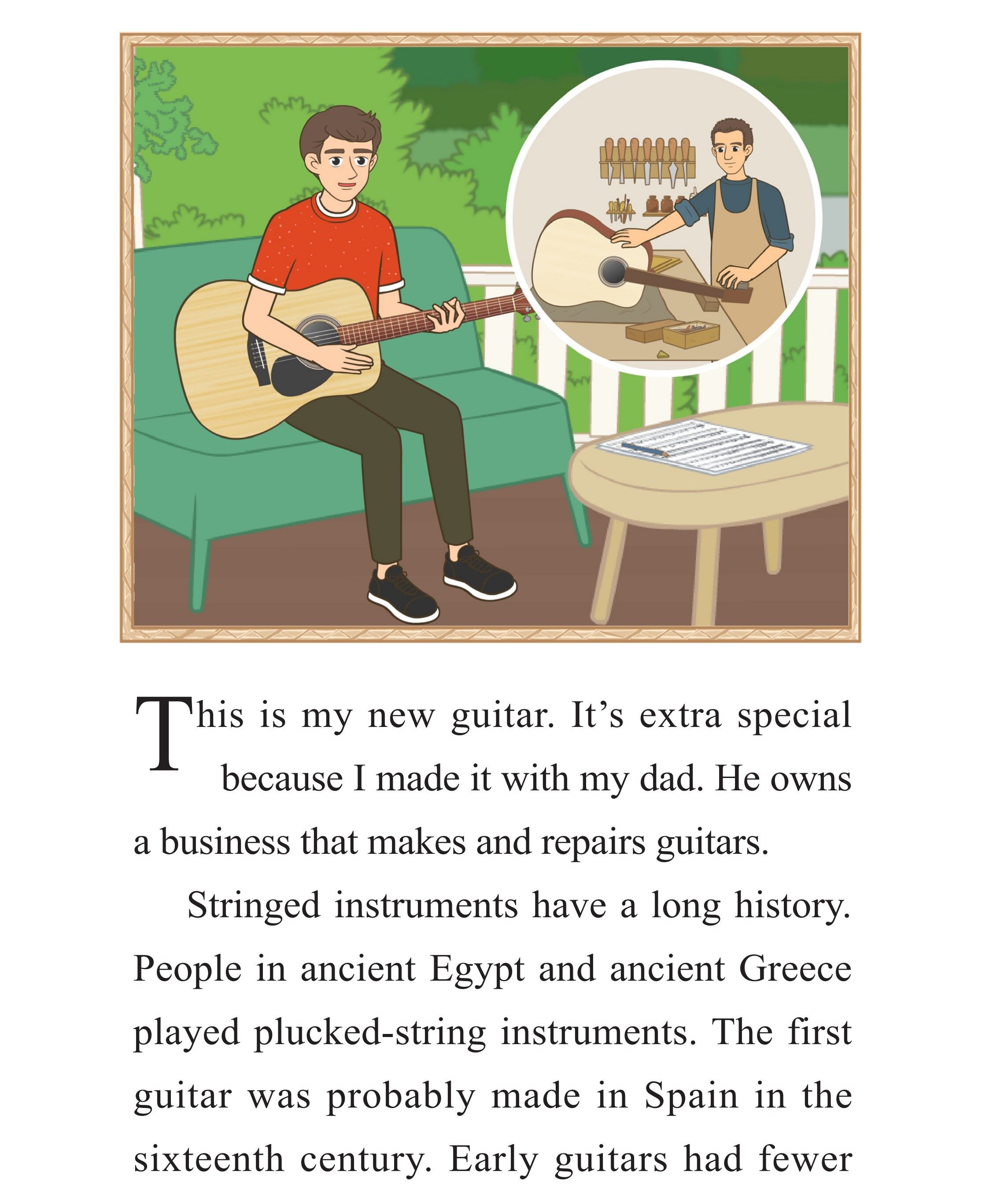 Making My New Guitar绘本故事第2页