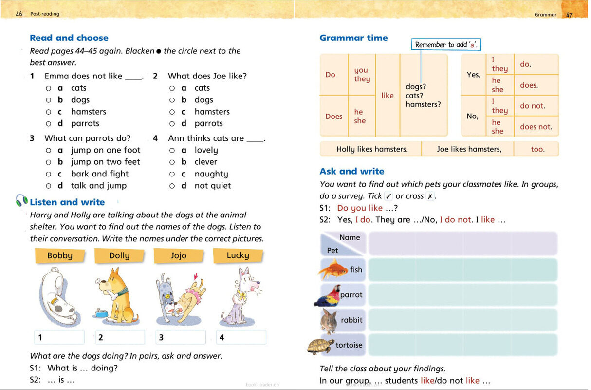 2B Unit 6 Pets can be good friends绘本故事第4页