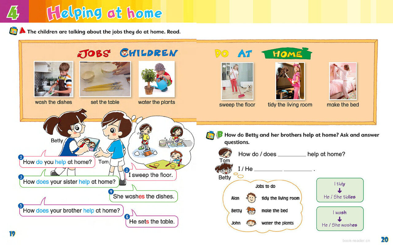 4 Helping at home绘本故事第3页