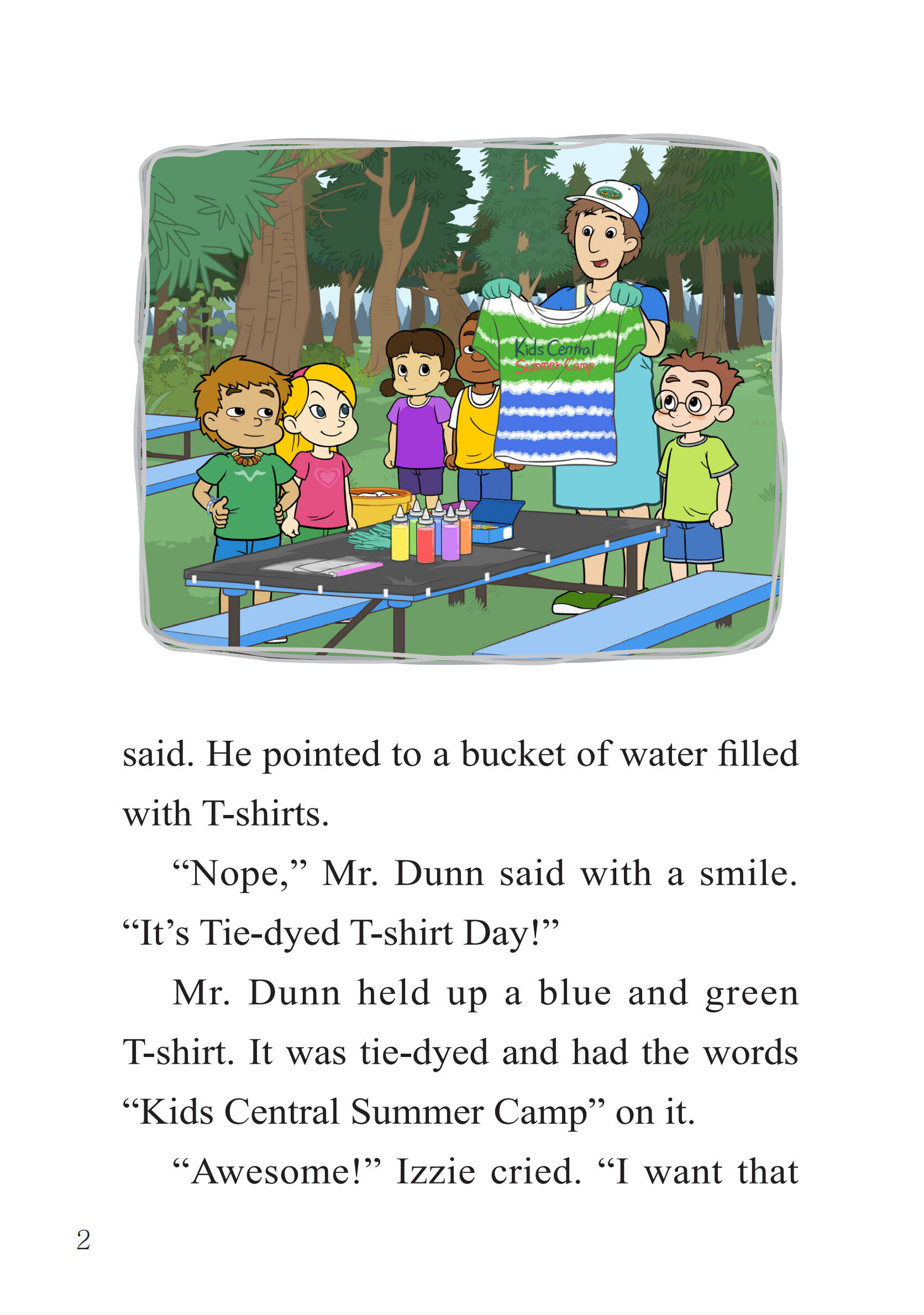 Tie-Dyed Camp T-Shirts绘本故事第4页