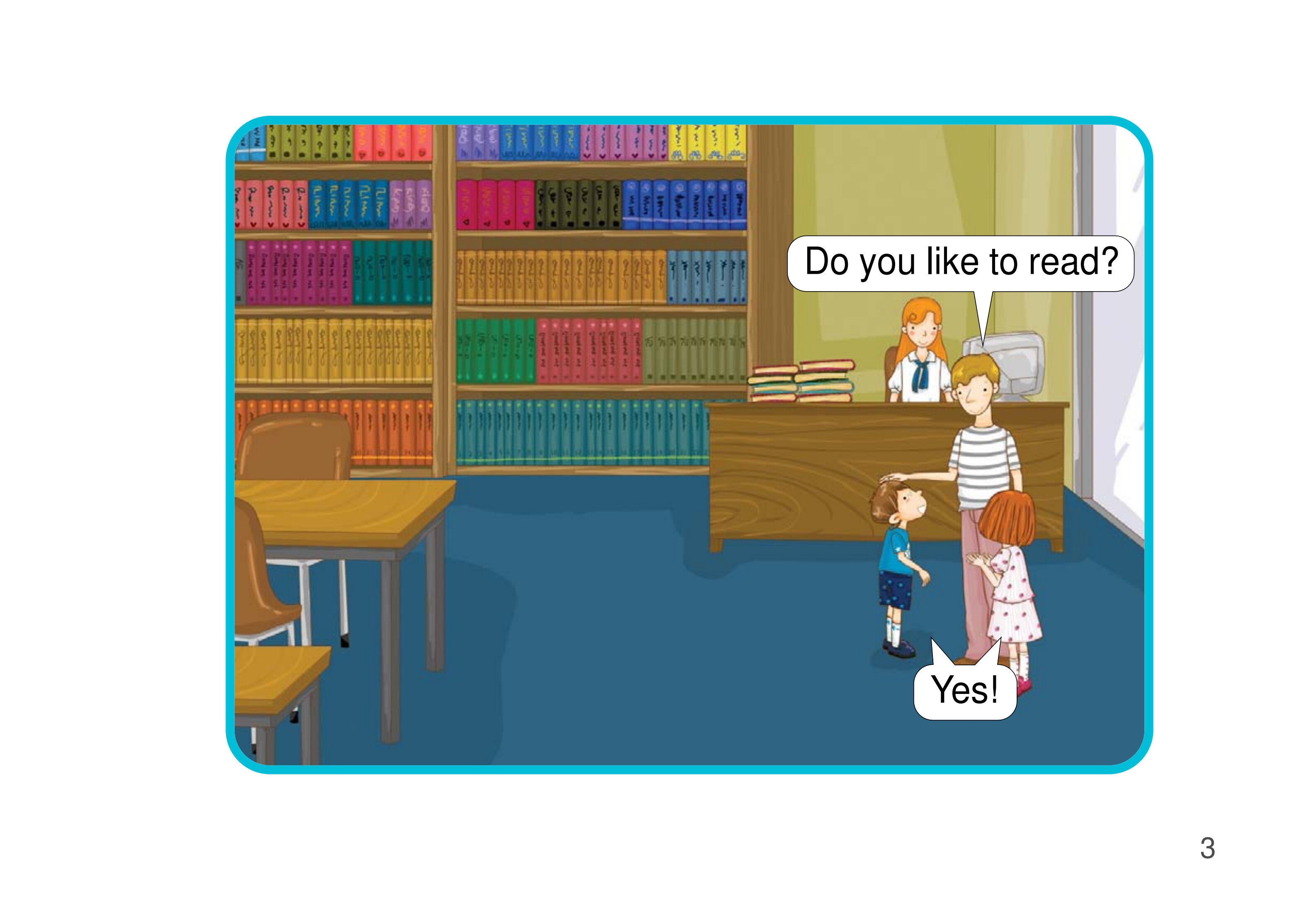 Going to the Library绘本故事第4页