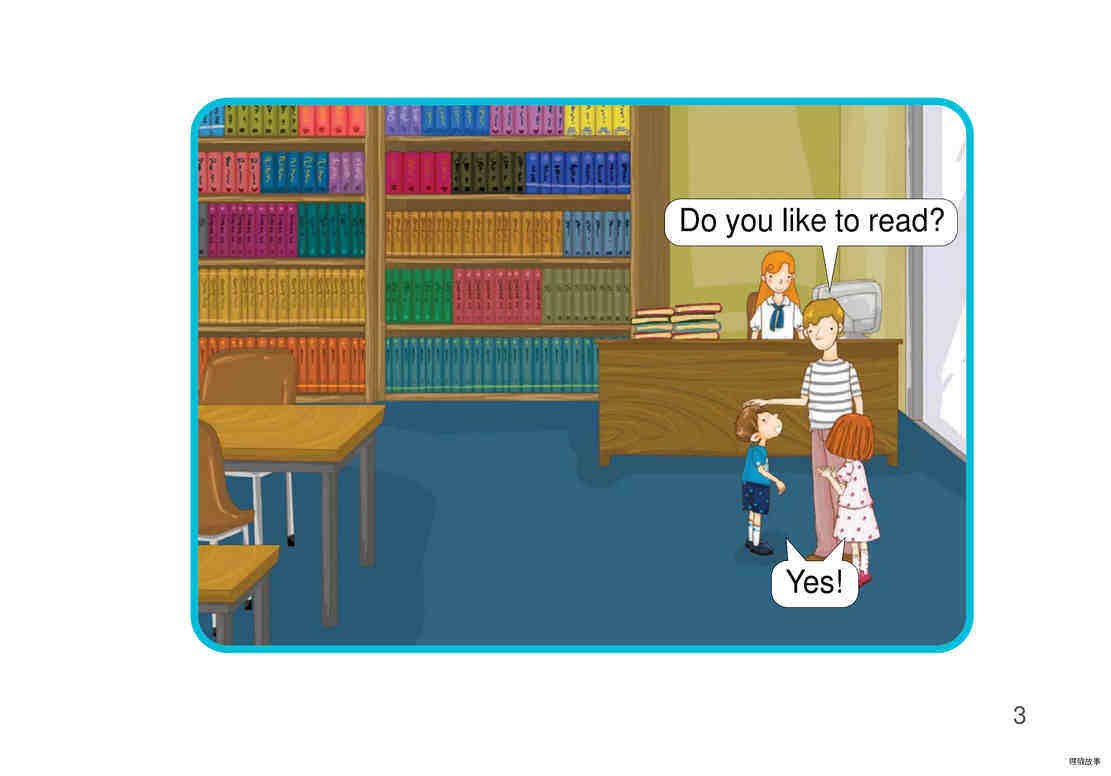 Going to the Library绘本故事第4页