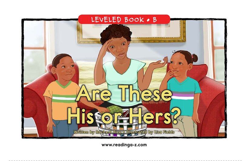 Are These His or Hers绘本故事第2页